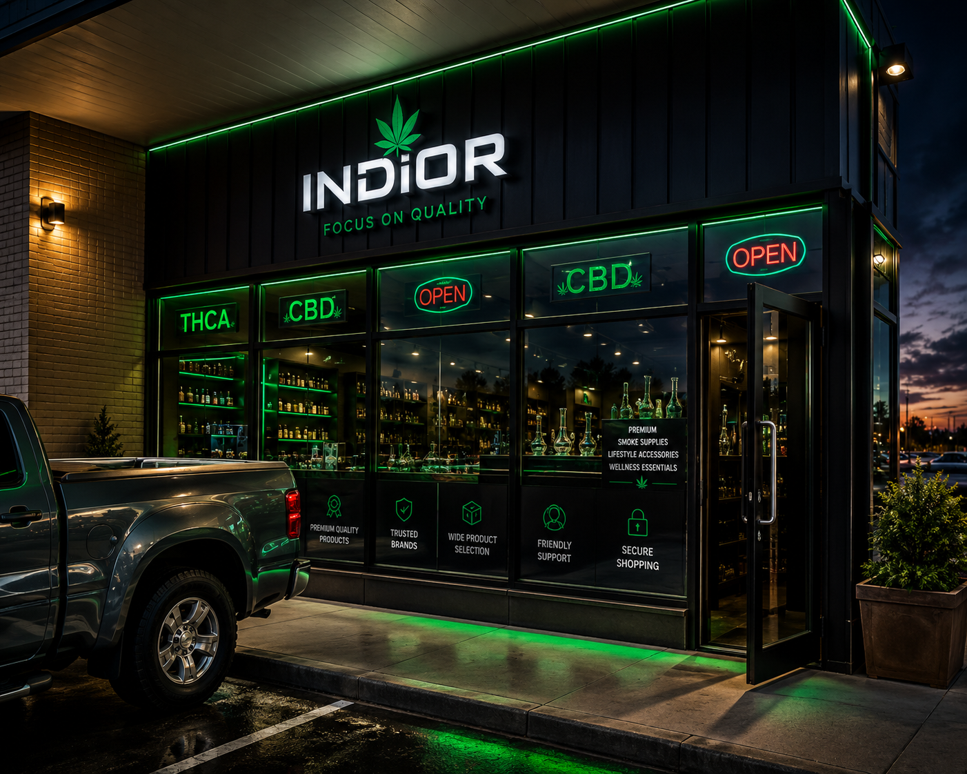 About Indior Smoke Shop in Deer Park offering premium smoke supplies and smoking accessories