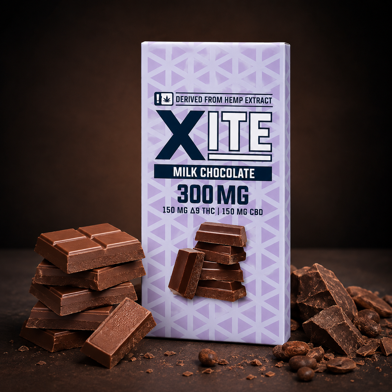 Delta 9 CBD Milk Chocolate Bar 300mg premium hemp edible