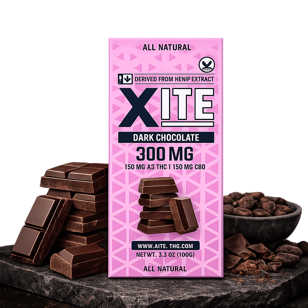 XITE Delta 9 CBD Dark Chocolate Bar 300mg